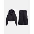 thumbnail image 1 of Athletic Works Girls Active Fleece Hoodie and Cargo Pants Set, 2 Piece, Sizes 4-18 & Plus, 1 of 3