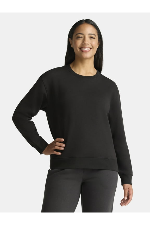Women's Crewneck Fleece Sweatshirt, Sizes XS-XXXL