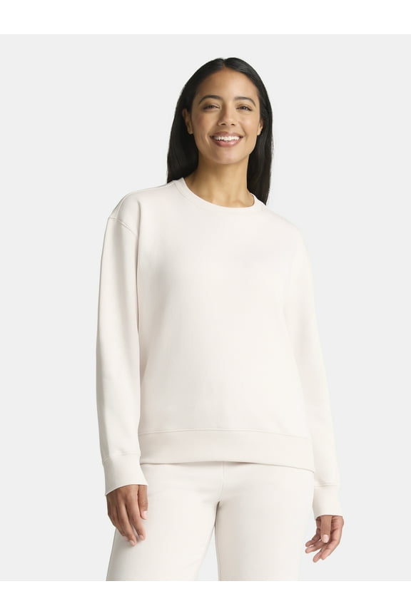 Women's Crewneck Fleece Sweatshirt, Sizes XS-XXXL