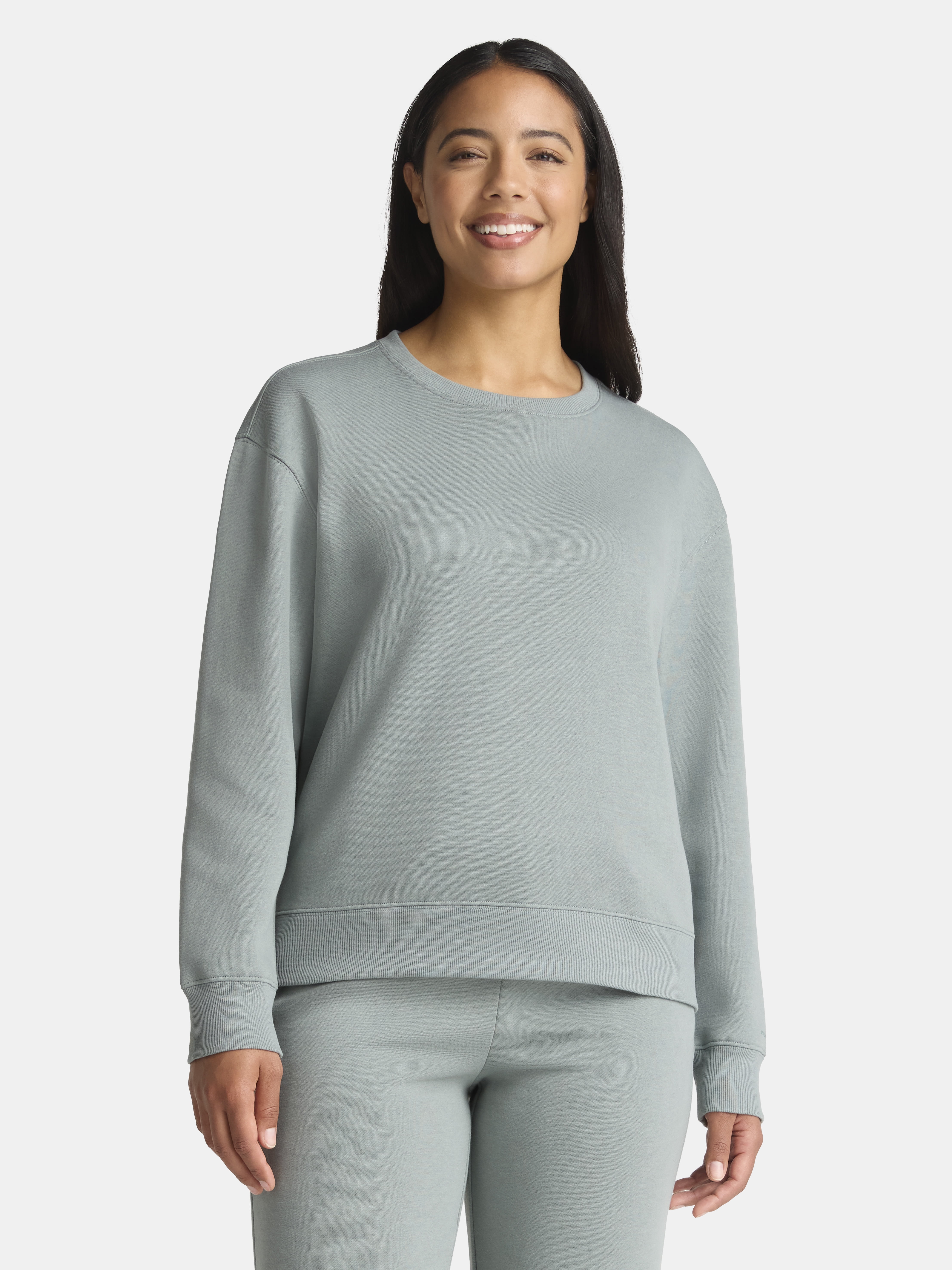 Athletic Works Women's Fleece Sweatshirt with Long Sleeves, Sizes XS-XXXL