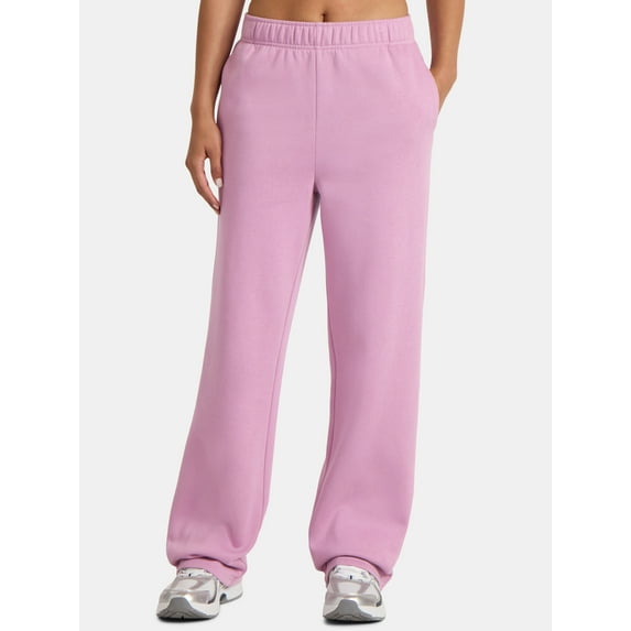 Athletic Works Women's Fleece Pants with Pockets, 30" Inseam, Sizes XS-XXXL