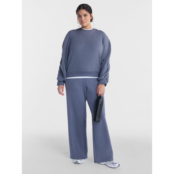 Athletic Works Women's and Women's Plus Fleece Pants with Pockets, 30" Inseam, Sizes XS-4X