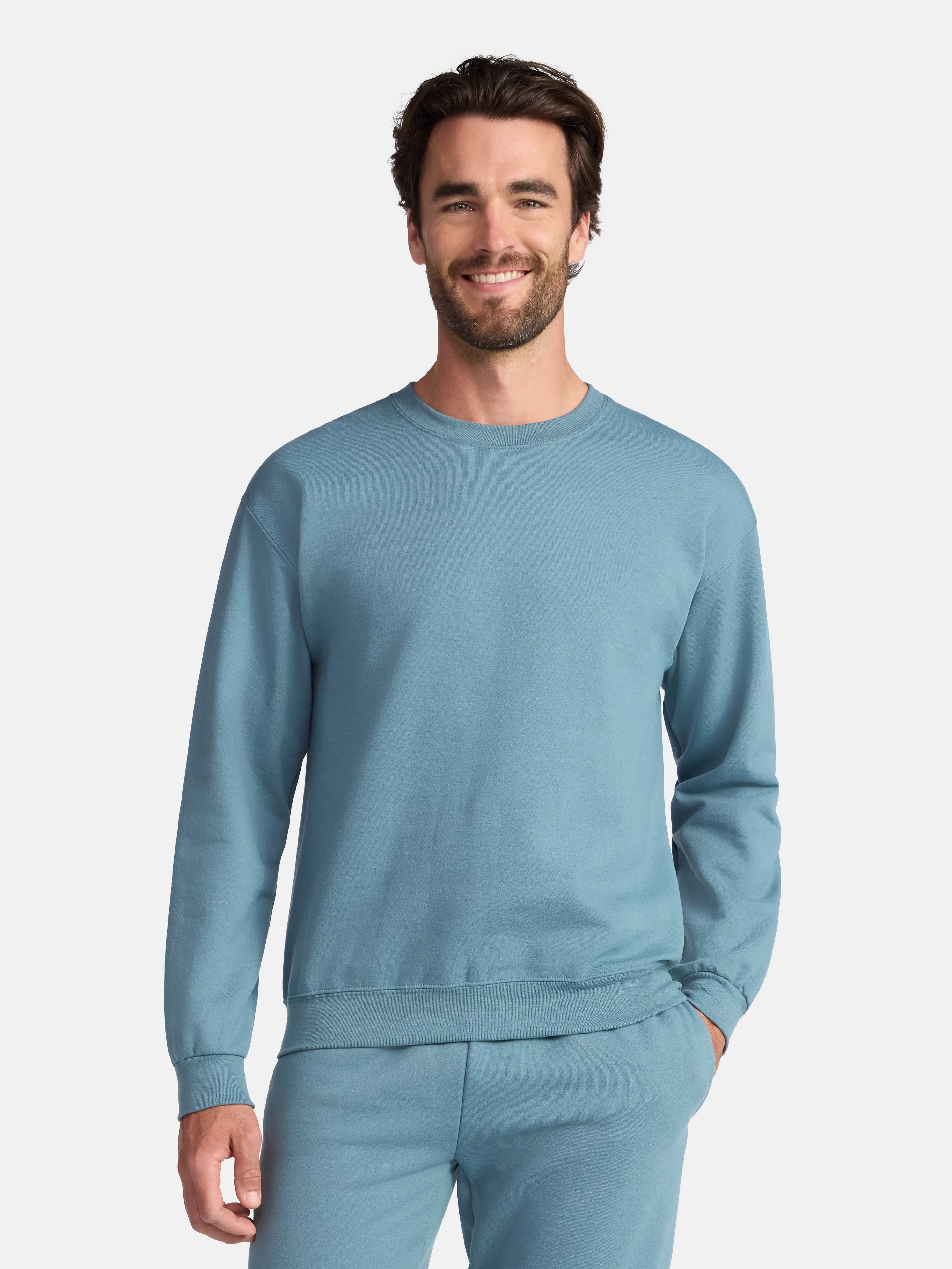Athletic Works Men's and Big & Tall Men's Fleece Crewneck Sweatshirt, Sizes XS-5XLT