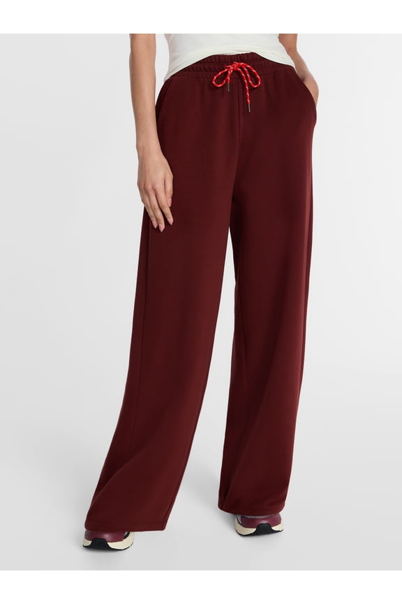 Women's Wide Leg Fleece Pants, 30'' Inseam, Sizes XS-XXXL
