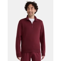 Athletic Works Men's Active Fleece Quarter Zip Sweatshirt
