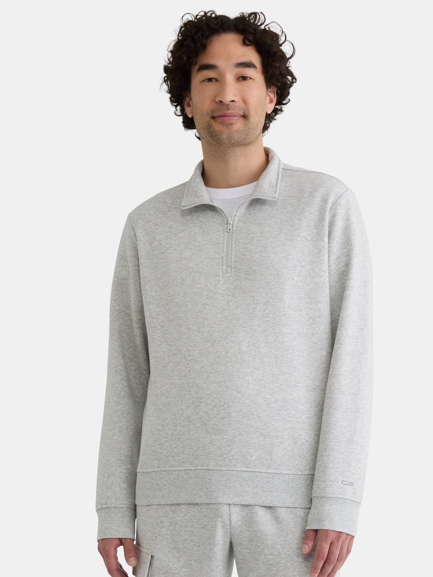 Athletic Works Men's Active Fleece Quarter Zip Sweatshirt, Size XS-5XL