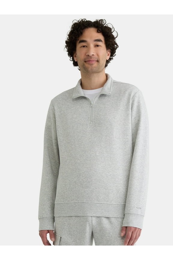 Men's Active Fleece Quarter Zip Sweatshirt, Size XS-5XL