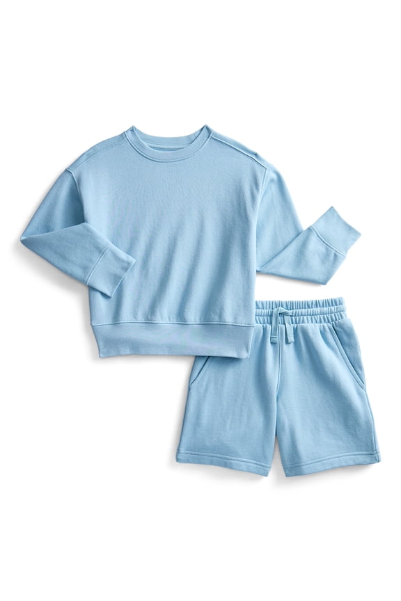 Boys Fleece Sweatshirt and Shorts Set, 2-Piece, Sizes 4-16