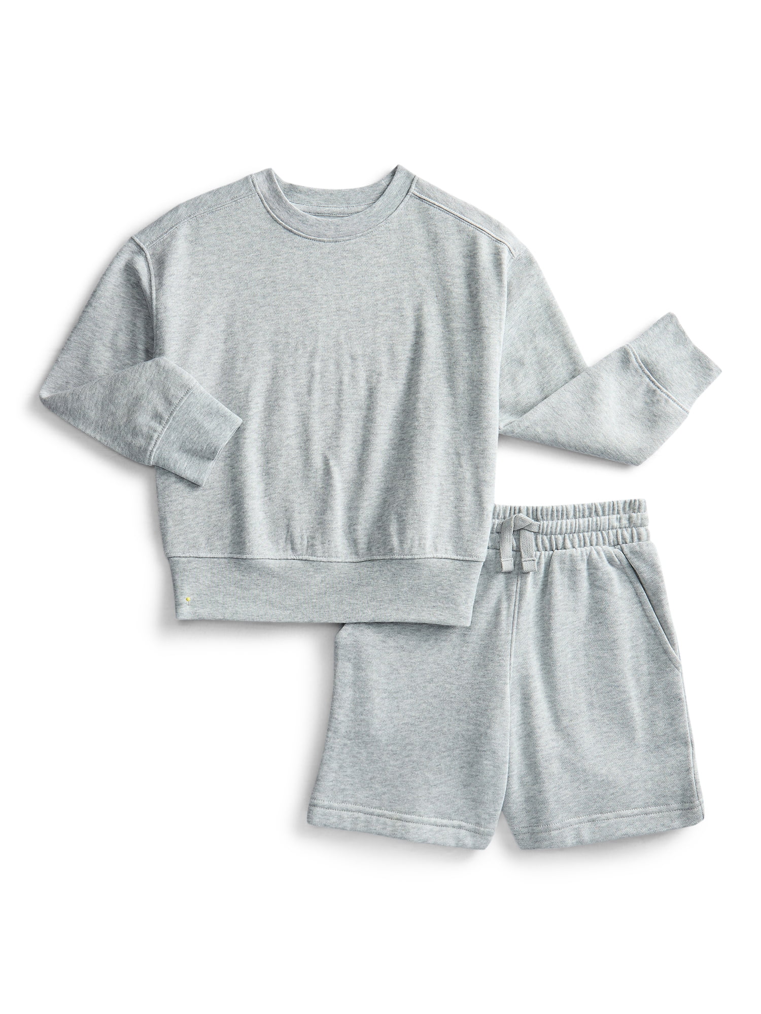 Athletic Works Boys Fleece Sweatshirt and Shorts Set, 2-Piece, Sizes 4-16