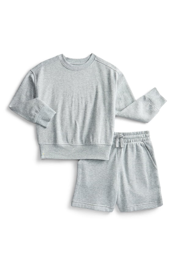Boys Fleece Sweatshirt and Shorts Set, 2-Piece, Sizes 4-16