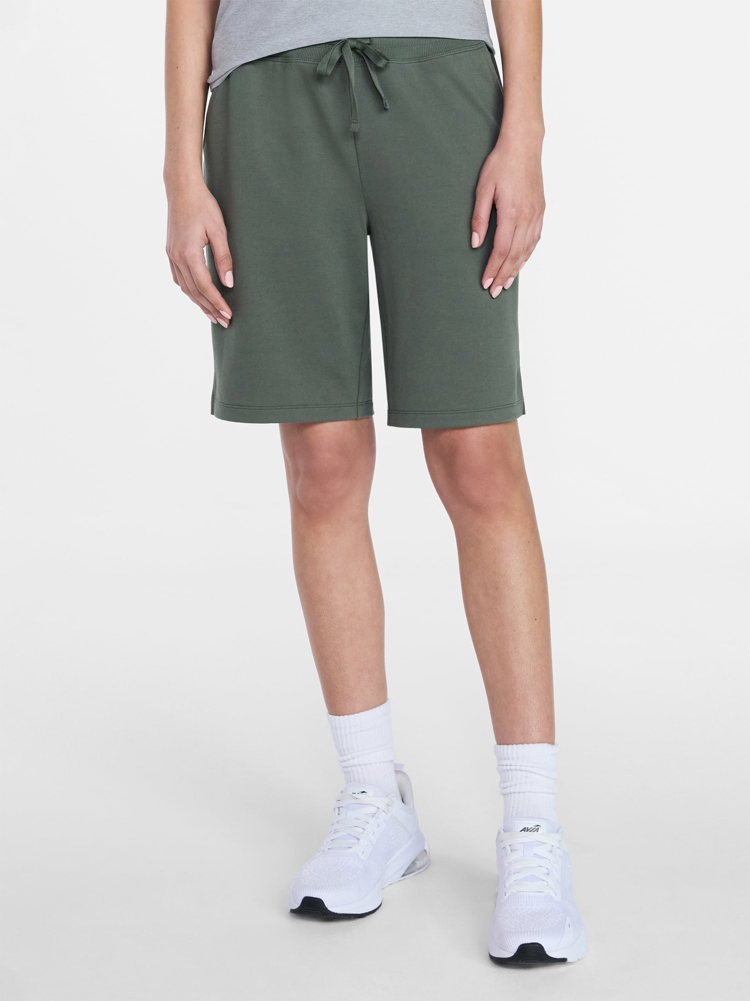 Athletic Works Women's and Women's Plus French Terry Bermuda Shorts, Sizes XS-4X