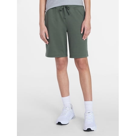 Athletic Works Women's and Women's Plus French Terry Bermuda Shorts, Sizes XS-4X