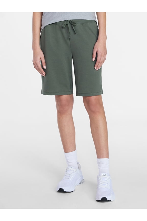 Women's and Women's Plus French Terry Bermuda Shorts, Sizes XS-4X