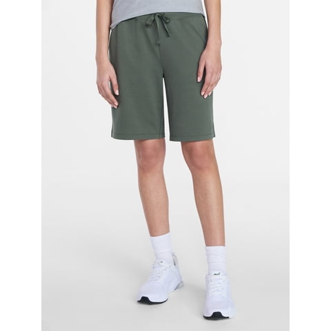 Women's and Women's Plus French Terry Bermuda Shorts, Sizes XS-4X