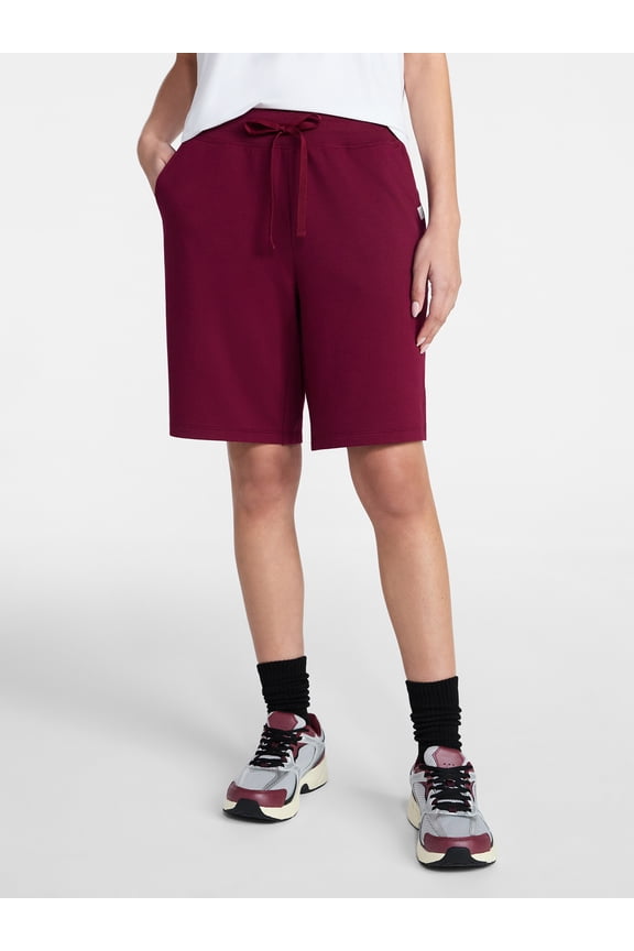 Women's and Women's Plus French Terry Bermuda Shorts, Sizes XS-4X