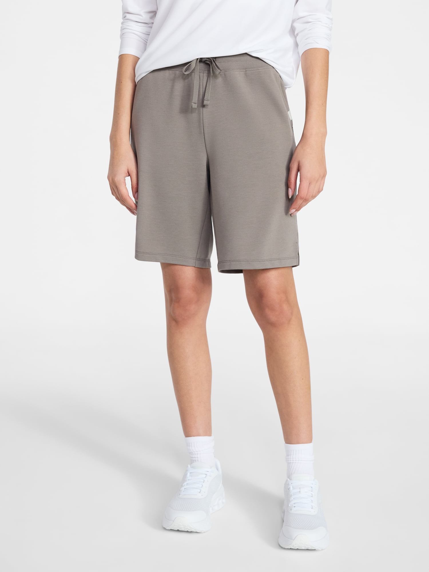 Athletic Works Women's and Women's Plus French Terry Bermuda Shorts ...