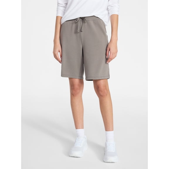 Athletic Works Women's and Women's Plus French Terry Bermuda Shorts, Sizes XS-4X
