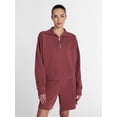 thumbnail image 1 of Athletic Works Women's and Women's Plus Quarter-Zip Sweatshirt, Midweight, Size XS-4X, 1 of 6