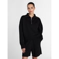 thumbnail image 1 of Athletic Works Women's and Women's Plus Quarter-Zip Sweatshirt, Midweight, Size XS-4X, 1 of 6