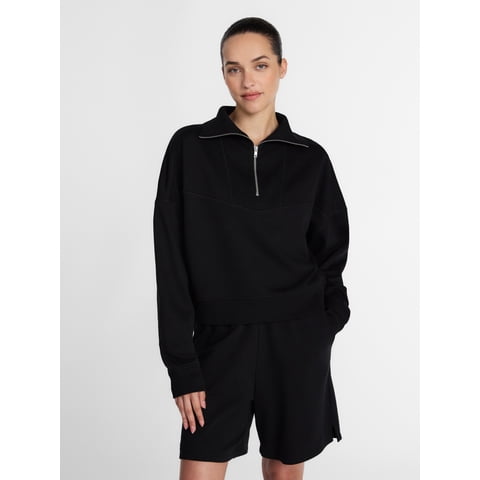 Women's and Women's Plus Quarter-Zip Sweatshirt, Midweight, Size XS-4X