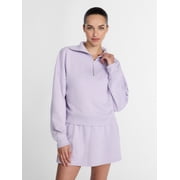 Women's and Women's Plus Quarter-Zip Sweatshirt, Midweight, Size XS-4X