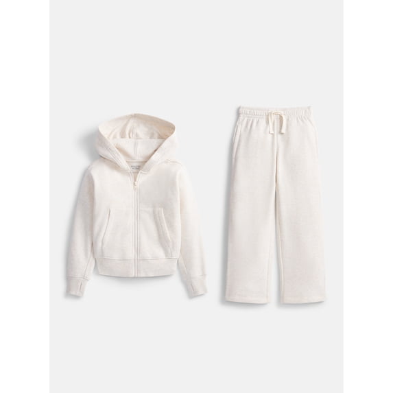 Athletic Works Boys Fleece Zip Hoodie and Sweatpants Set, 2 Piece, Sizes 4-18 & Husky