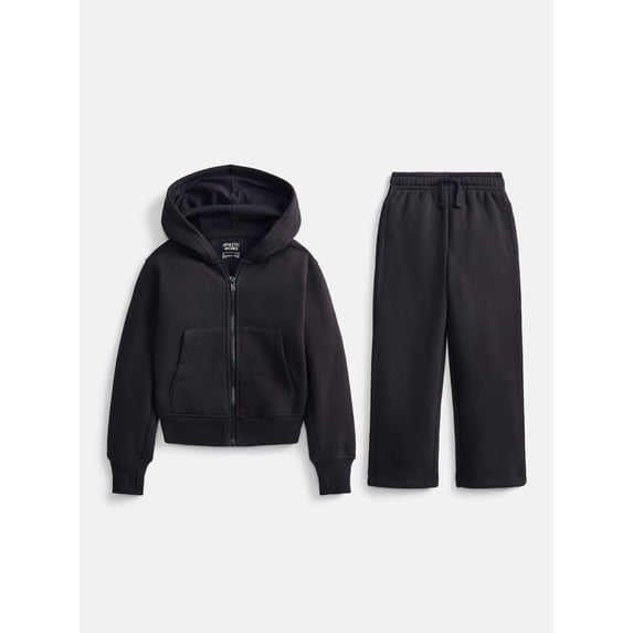 Athletic Works Boys Fleece Zip Hoodie and Sweatpants Set, 2 Piece, Sizes 4-18 & Husky