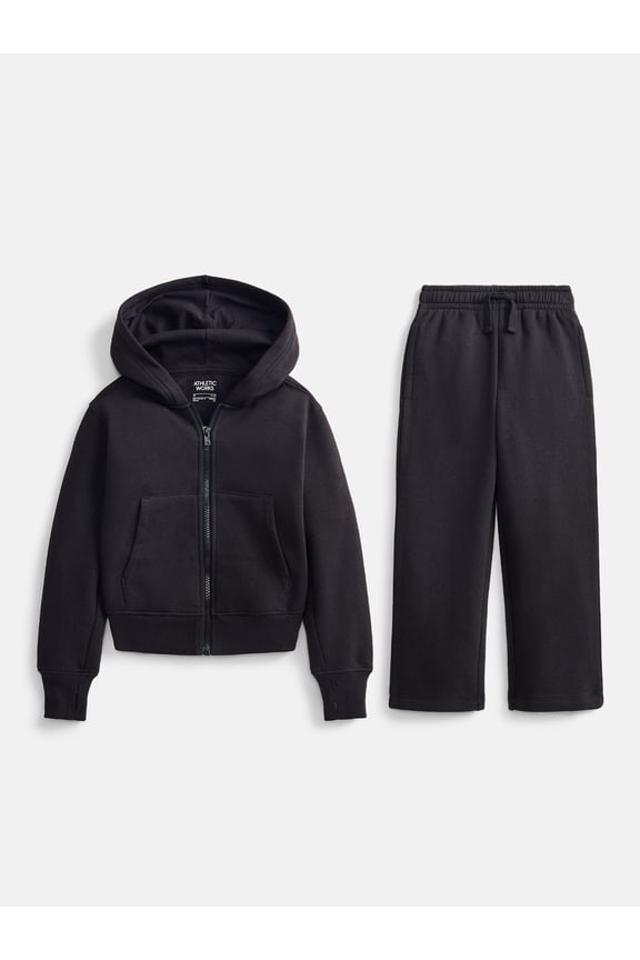 Boys Fleece Zip Hoodie and Sweatpants Set, 2 Piece, Sizes 4-18 & Husky