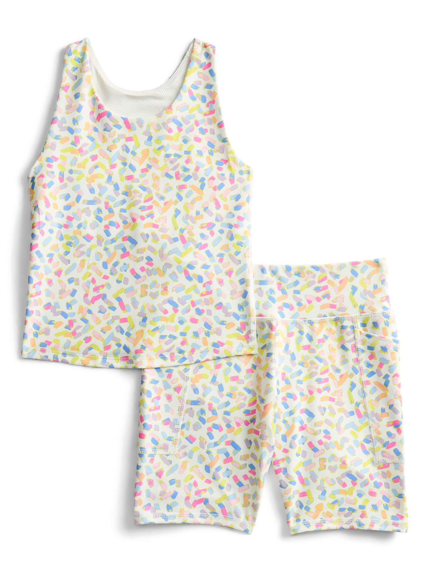 Athletic Works Girls Longline Bra and Bike Shorts Set, 2-Piece, Sizes 4-18 & Plus