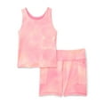 thumbnail image 1 of Athletic Works Girls Longline Bra and Bike Shorts Set, 2-Piece, Sizes 4-18 & Plus, 1 of 3