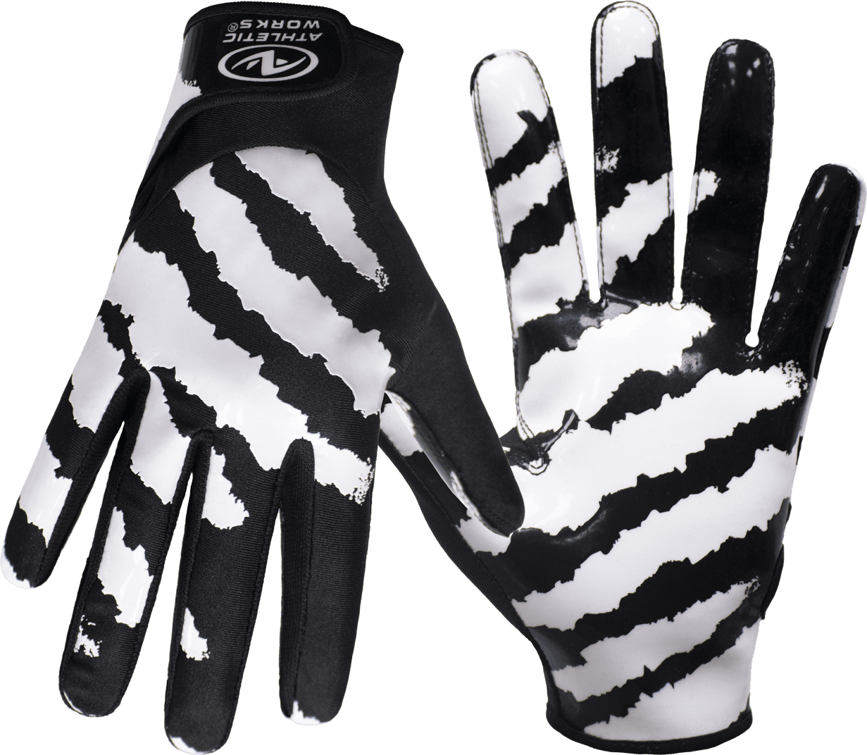 Athletic Works Football Sticky Receiver Gloves with Silicone Grip, Adult Small / Large