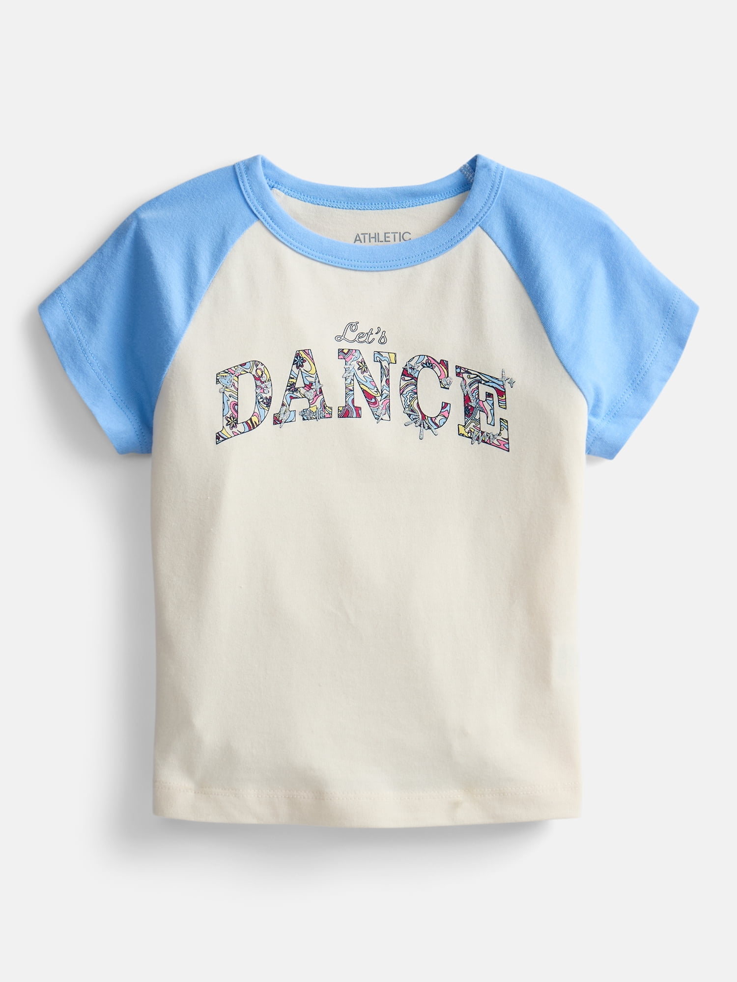 Athletic Works Girls Active Graphic Tee with Short Sleeves, Sizes 4-18 Plus
