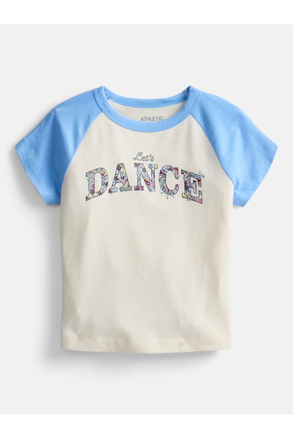Girls Active Graphic Tee with Short Sleeves, Sizes 4-18 Plus