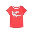 thumbnail image 1 of Athletic Works Girls Active Graphic Tee with Short Sleeves, Sizes 4-18 Plus, 1 of 3