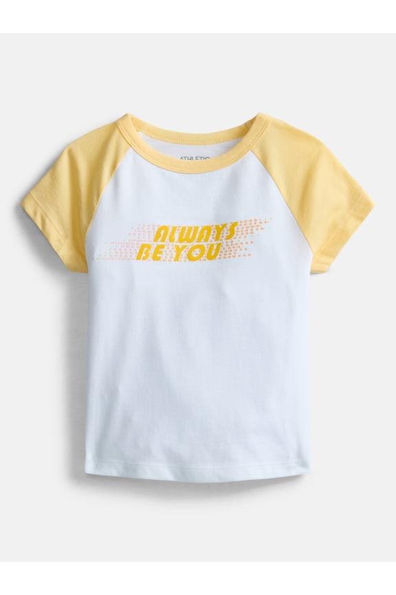 Girls Active Graphic Tee with Short Sleeves, Sizes 4-18 Plus