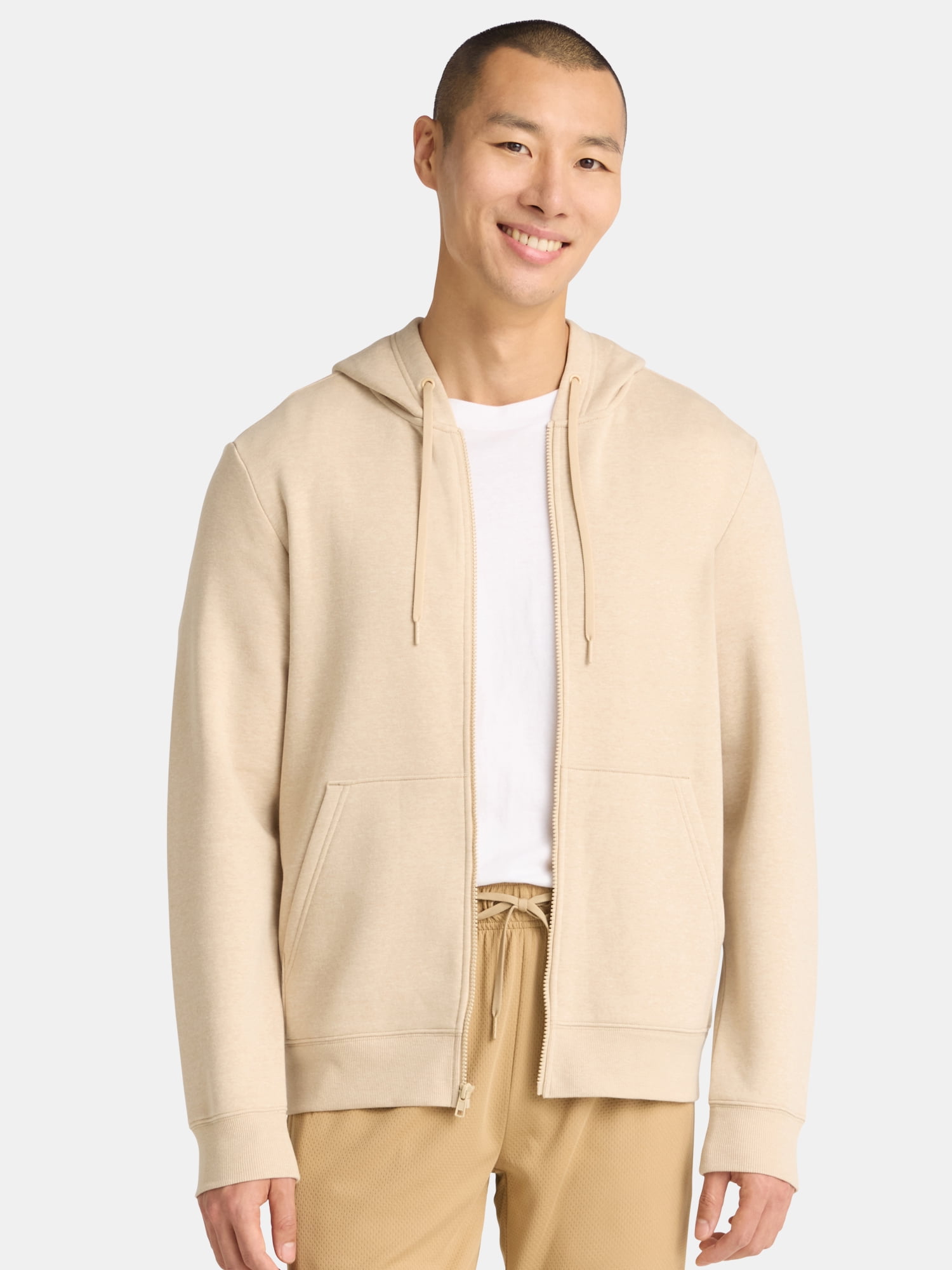 Athletic Works Men's and Big Men's Zip Up Fleece Hoodie Sweatshirt, Sizes S-5XLT