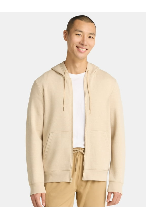 Men's and Big Men's Fleece Zip Hoodie Sweatshirt, Size S-5XLT