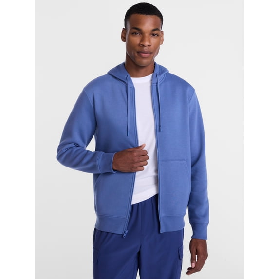 Athletic Works Men's and Big Men's Zip Up Fleece Hoodie Sweatshirt, Sizes XS-5XLT
