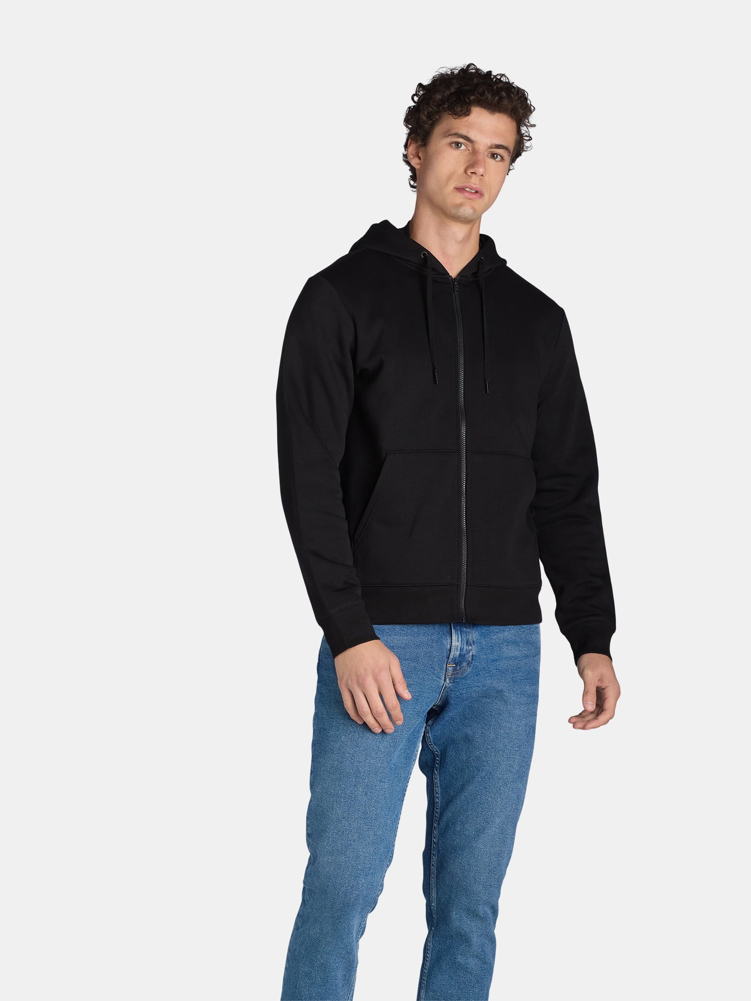 Athletic Works Men's and Big Men's Zip Up Fleece Hoodie Sweatshirt, Sizes S-5XLT