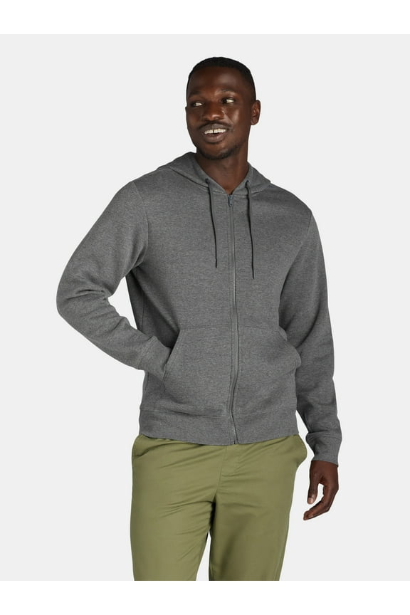 Men's and Big Men's Fleece Zip Hoodie Sweatshirt, Size S-5XLT