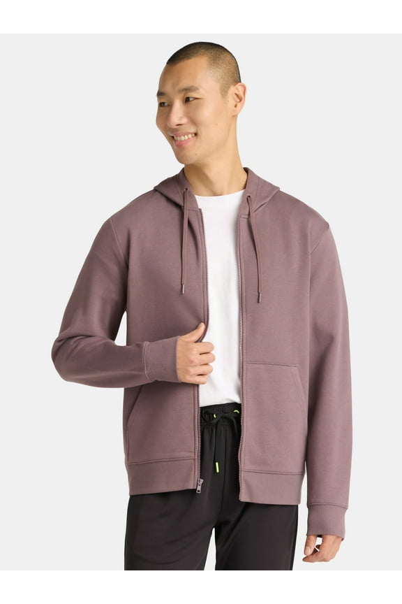 Men's and Big Men's Fleece Zip Hoodie Sweatshirt, Size S-5XLT