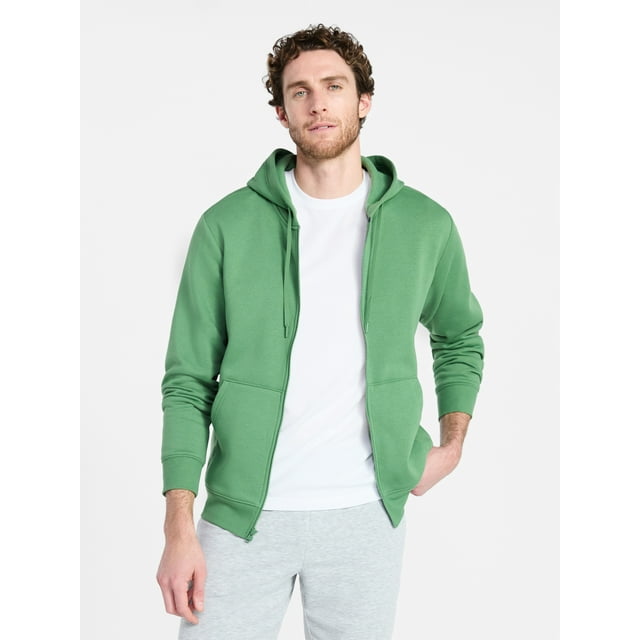 Athletic Works Men's and Big Men's Fleece Zip Hoodie Sweatshirt, Size S-5XLT