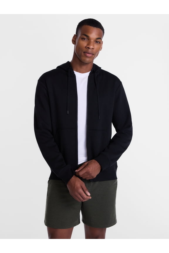 Men's and Big Men's Zip Up Fleece Hoodie Sweatshirt, Sizes S-5XLT