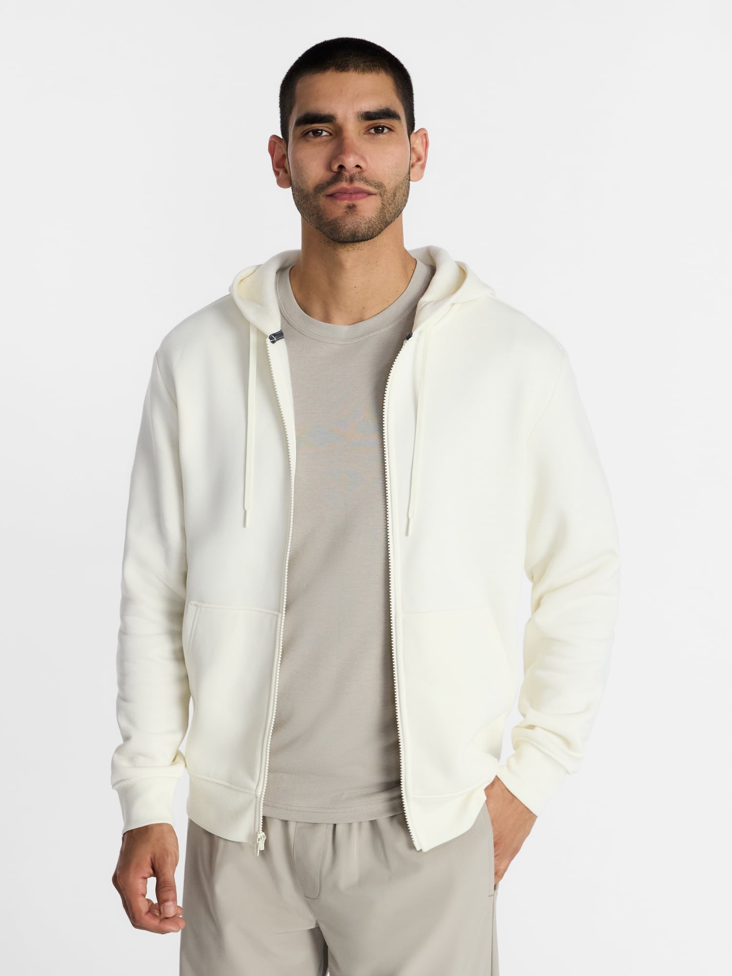 Athletic Works Men's and Big Men's Zip Up Fleece Hoodie Sweatshirt, Sizes S-5XLT