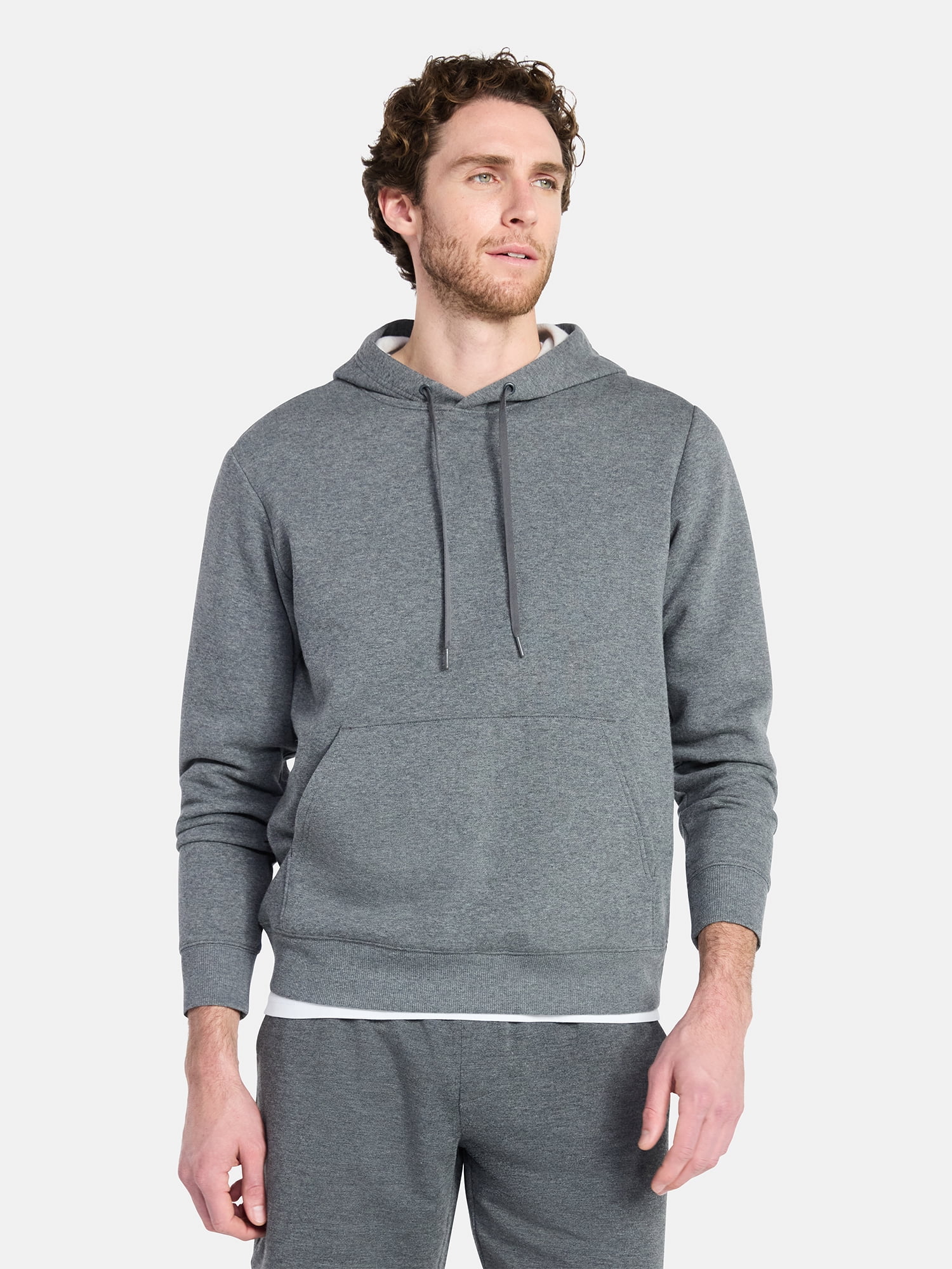 Athletic Works Men's & Big & Tall Men's Fleece Hoodie Sweatshirt, Sizes XS-4XLT