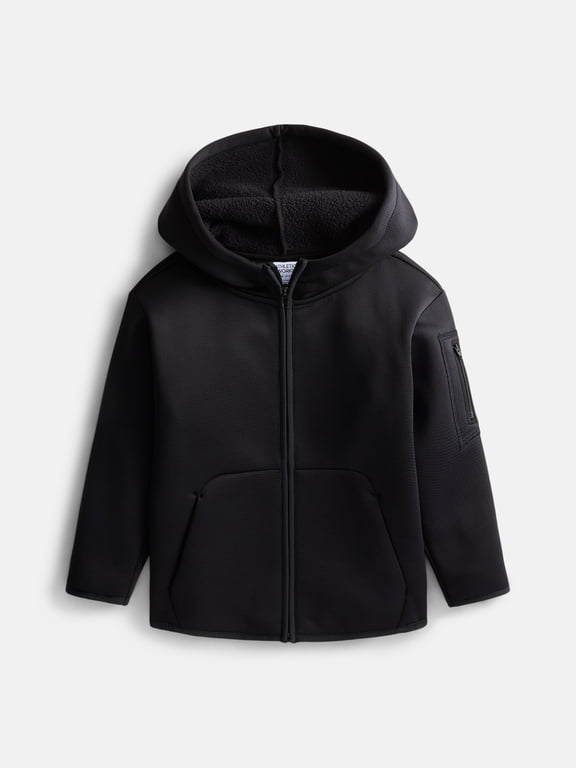 Boys' Lined Zip Front Hoodie Jacket, Sizes 4-18