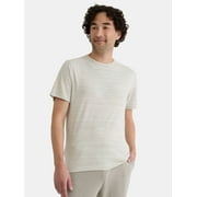 Men's and Big Men's Jacquard Short Sleeve Workout Shirt, Sizes S-3XL