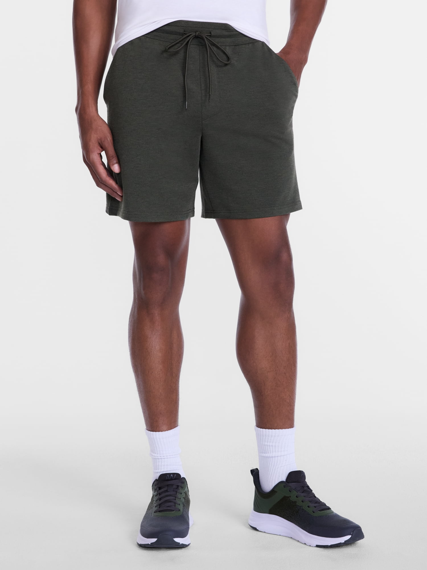Athletic Works Men's and Big Men's French Terry Shorts, 7" Inseam, Sizes XS-3XL
