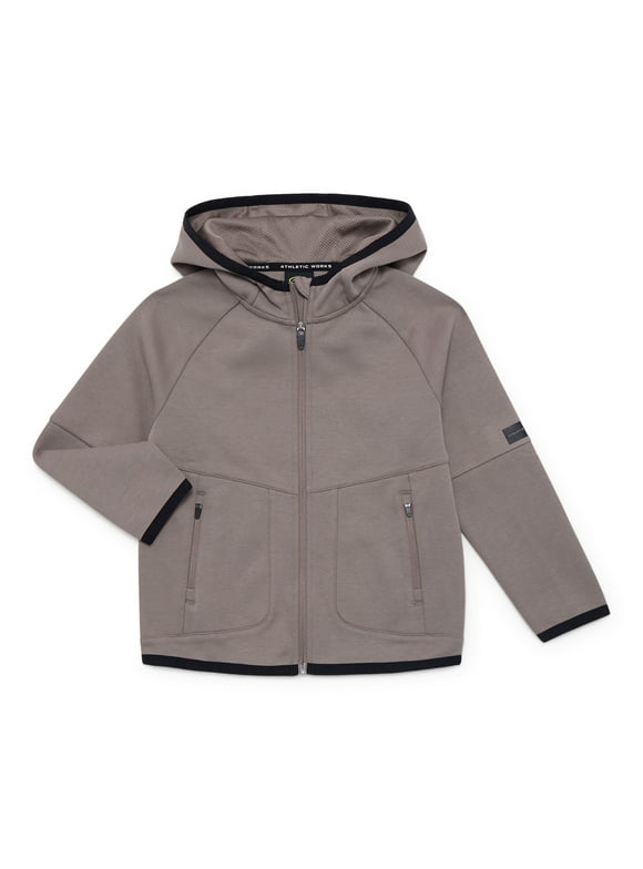 Boys Double Knit Zip Hoodie, Midweight, Sizes 4-18 & Husky