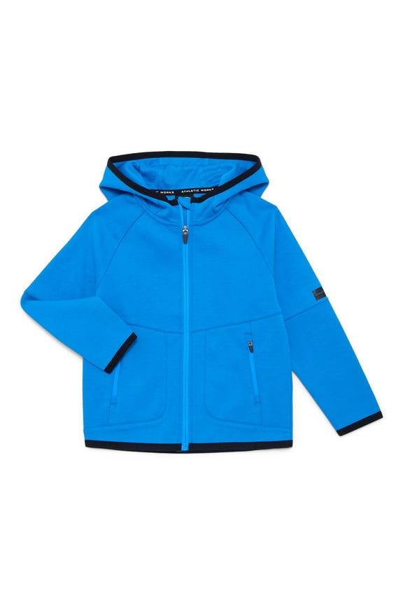 Boys Double Knit Zip Hoodie, Midweight, Sizes 4-18 & Husky